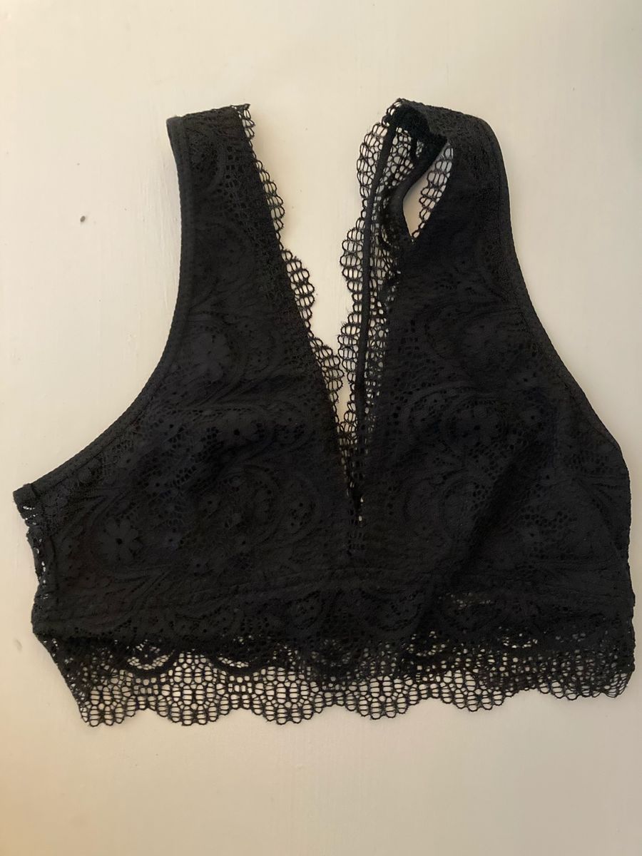 Black lace bralette